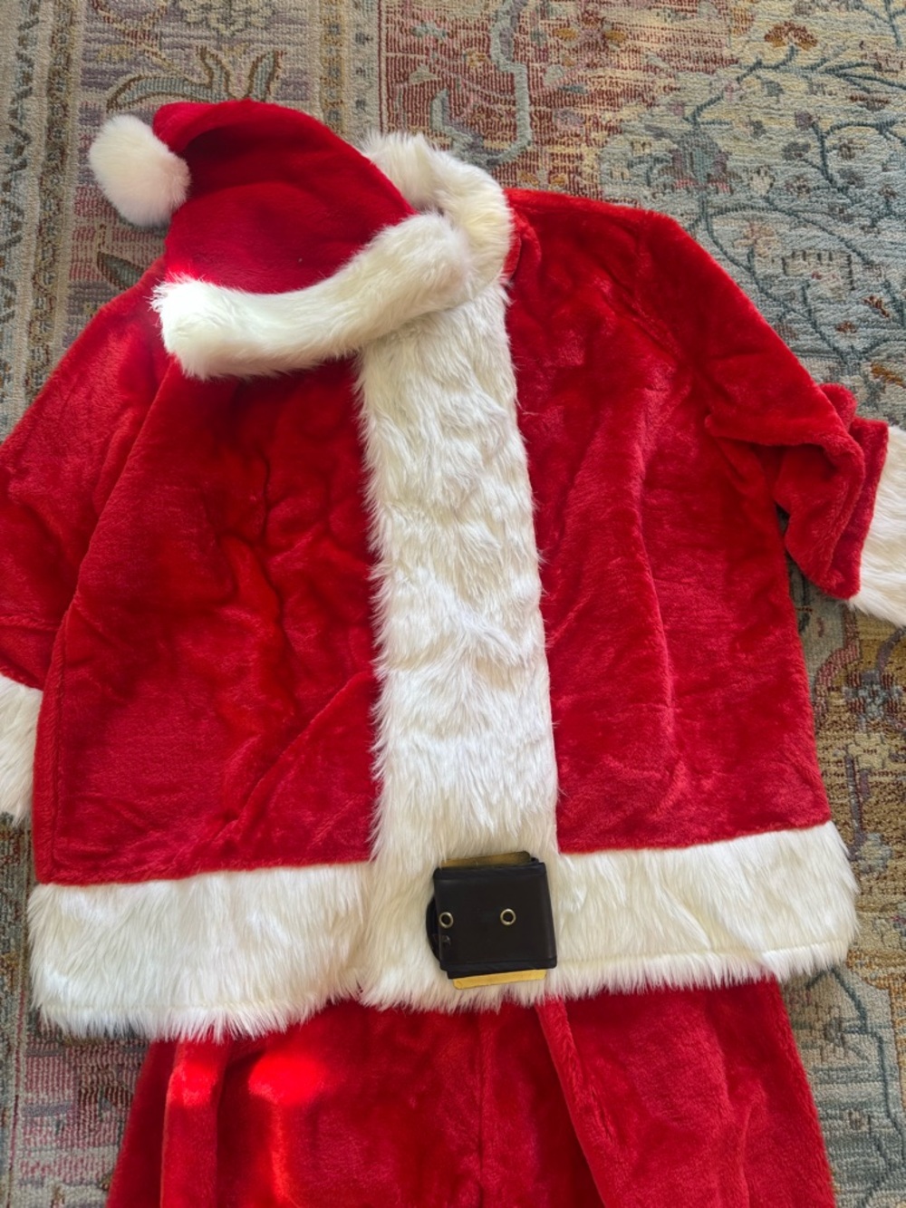 Santa Claus Costume - Pants Coat Hat Belt and Boot Covers